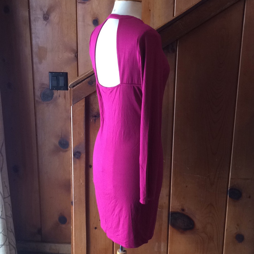 Open Back Long Sleeve Dress
